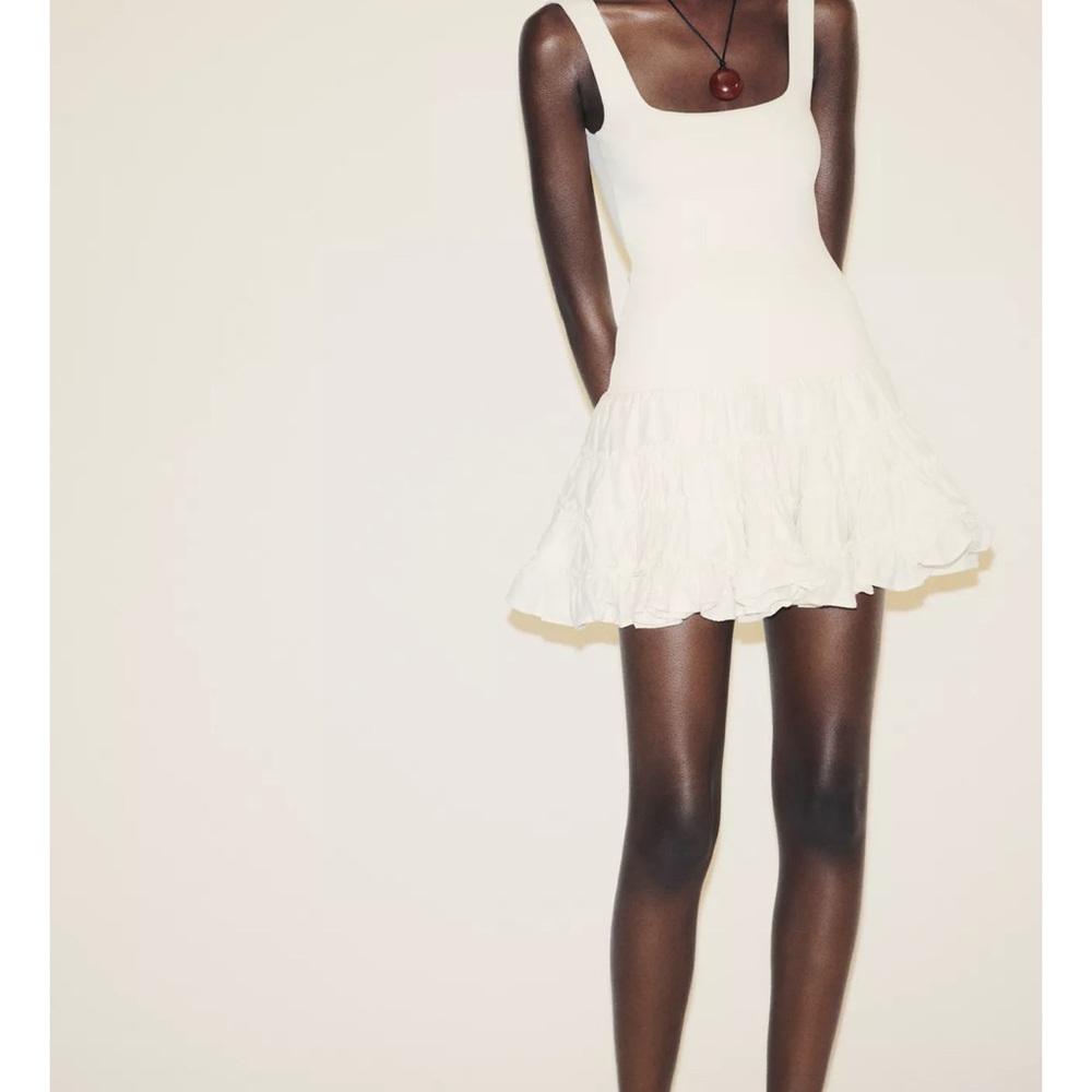 Zara contrasting voluminous dress